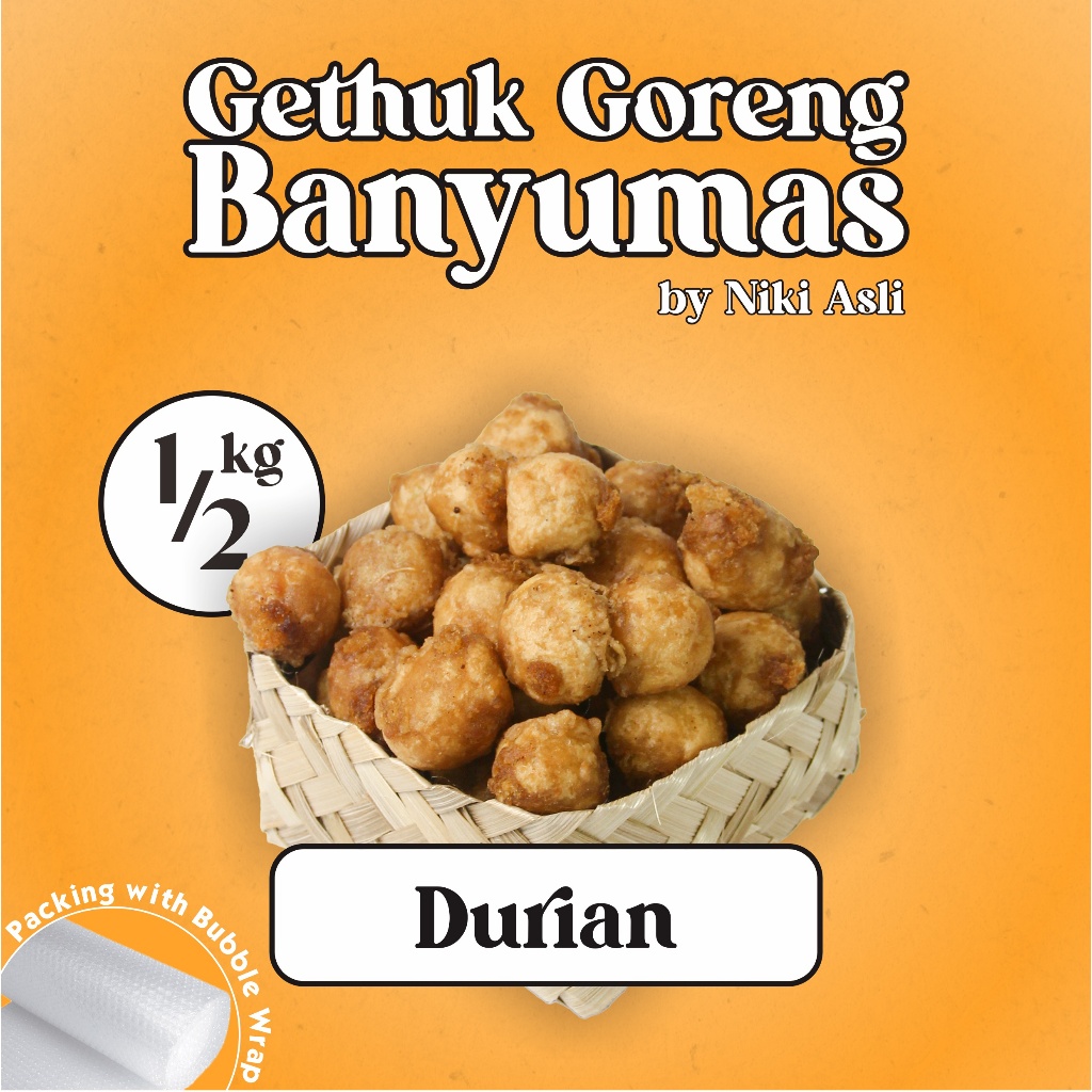 

GETUK GORENG 1/2 Kg Durian / 500gr Niki Asli / Banyumas / Purwokerto / Sokaraja