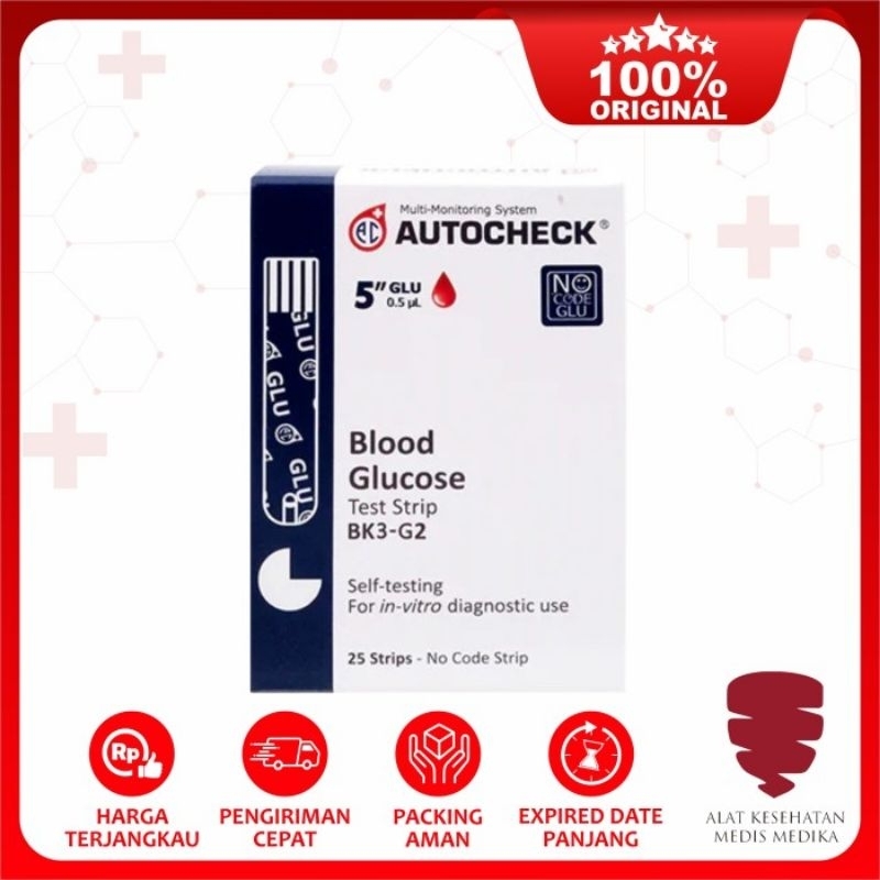 Autocheck Blood Glucose Test 25 strip