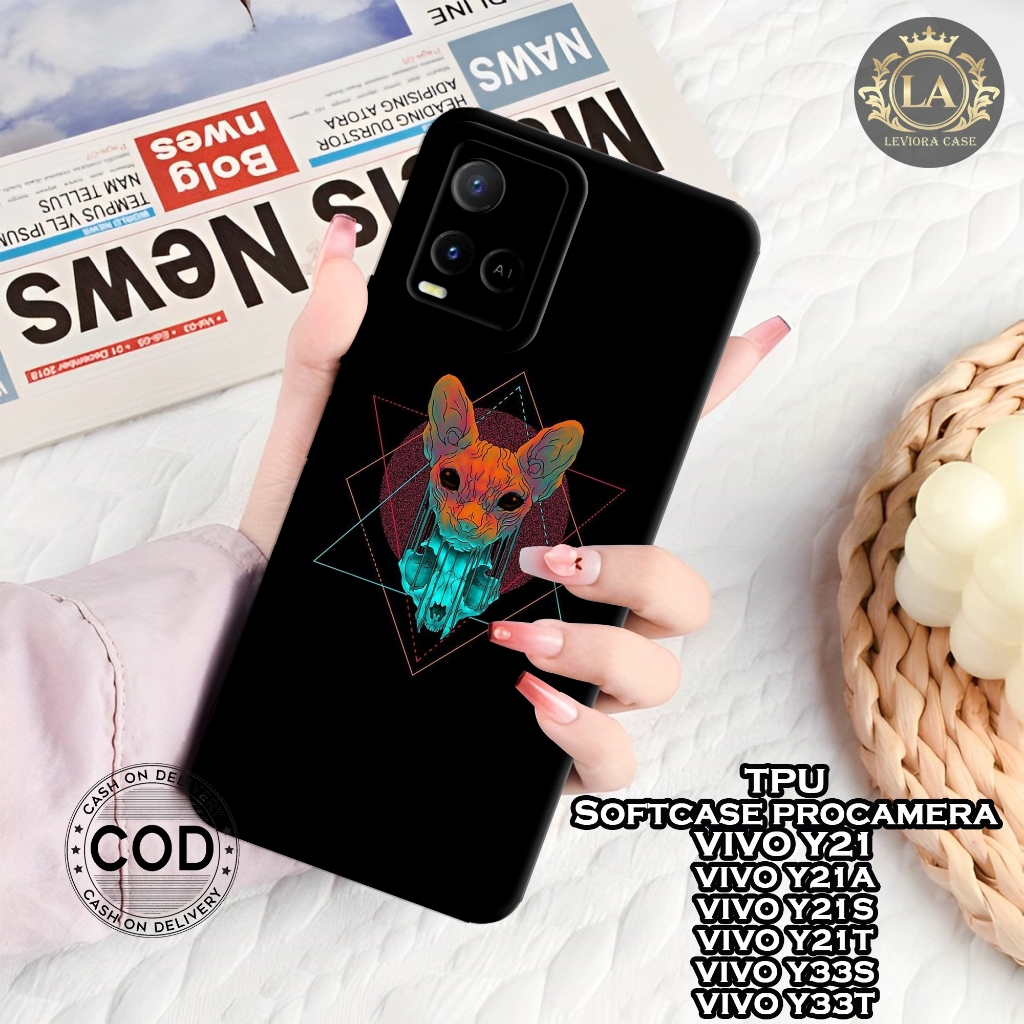 Case VIVO Y21/Y21A/Y21S/Y21T/Y33S/Y33T - Fashion Case Hitam - Softcase VIVO Y21/Y21A/Y21S/Y21T/Y33S/