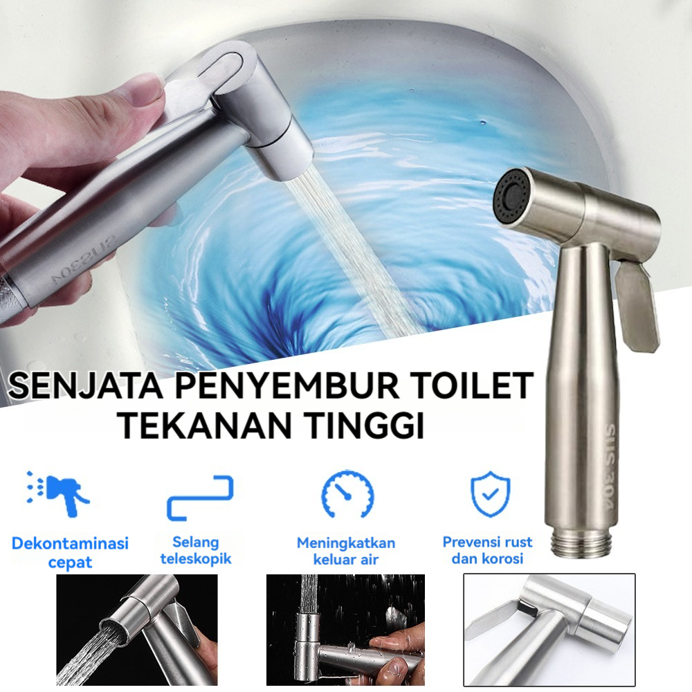 Kloset SUS304 Semprotan Kamar Mandi Jet Shower Duduk wasser Kamar Kloset Jet
