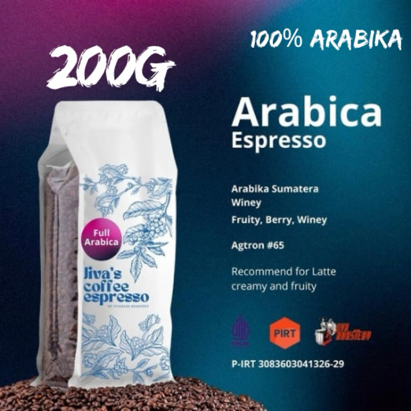 

Biji kopi Jiva Espresso 100% Arabika 200g