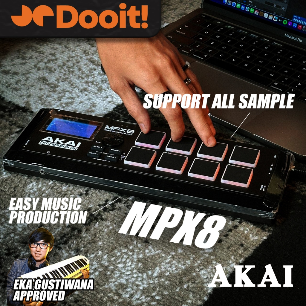 AKAI MPX8 / MPX-8 / MPX 8 Portable & Mobile SD Sample Player Kendang, Drum, DJ