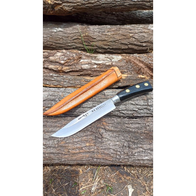 PISAU CAP GARPU ORIGINAL, SARUNG KULIT SAPI ASLI