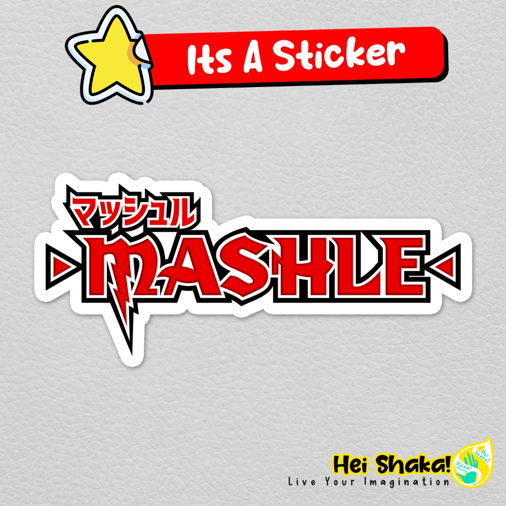 

Stiker Mashle Logo Sticker Vinyl Anime Manga Jepang Bahan Anti Air