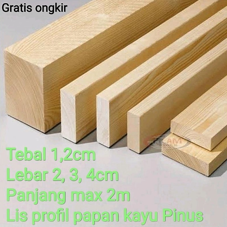 Lis Profil Reng kayu us 2cm  7cm bukan Jati Belanda bekas peti