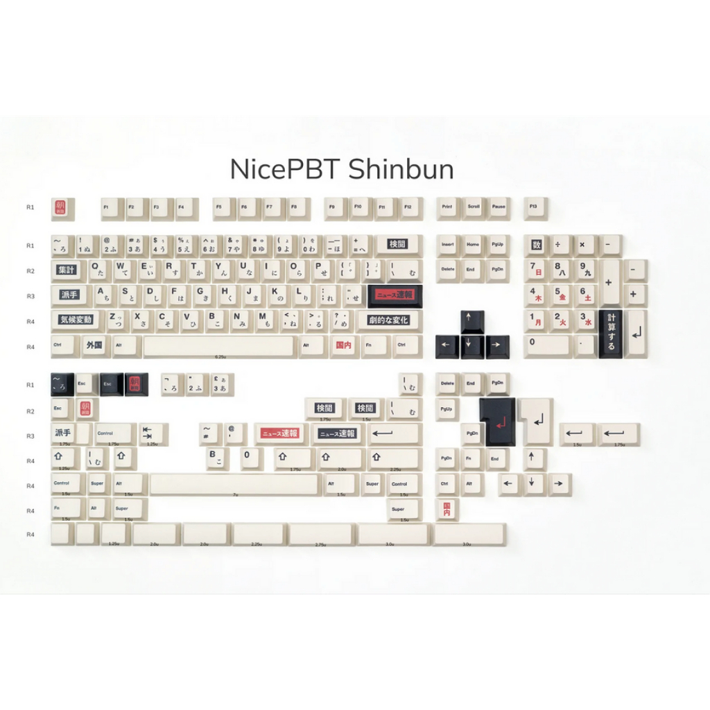 Keycaps Keycap Cannoncaps CannonKeys Nicepbt NPBT Shinbun PBT Dyesub dye sub Cherry Profile