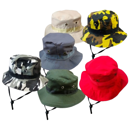Topi Rimba Gunung Kanvas Polos Pria Wanita Topi Rimba / Bucket Hat / Rimba Hat / Hiking Hat / Topi H