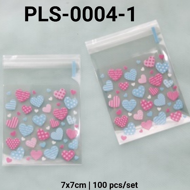 

Gratis Gift Wrapping Packaging plastik cookies motif hati A75