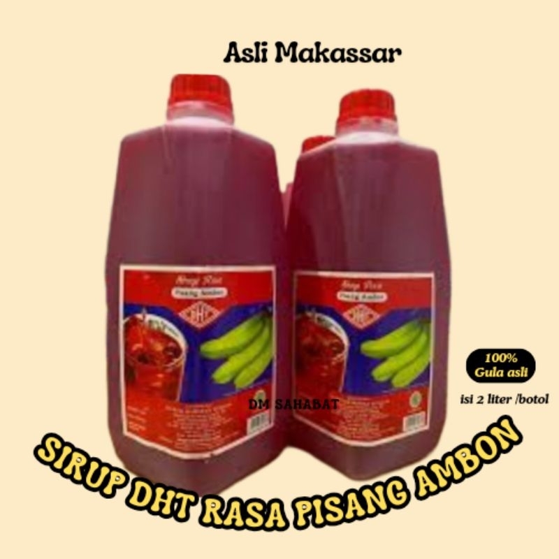 

sirup DHT 2 Liter rasa pisang Ambon oleh-oleh khas Sulawesi Selatan Makassar