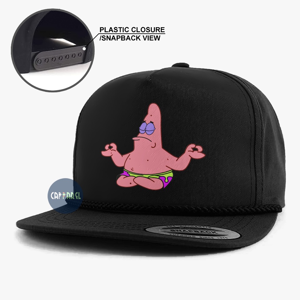 SDrill - Spongebob Snapback Tali /Topi Baseball Tali  /Topi Jaring Pria /Topi Skena Ootd Outfit  /Fi