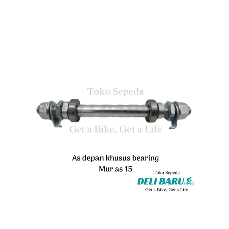 As khusus bearing hub terombol pelek depan bering 6900 mur as 15 sepeda anak BMX lipat