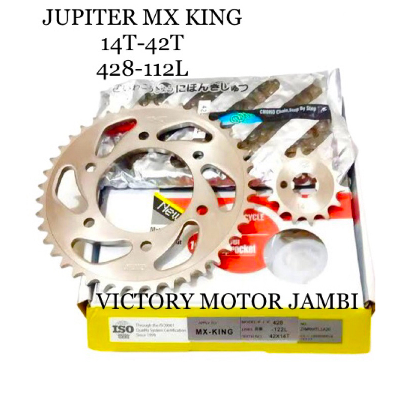 GEAR PAKET DRIVE CHAIN KIT JUPITER MX KING 14T/42T 428-122L CHOHO