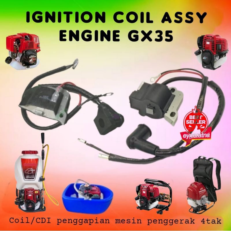Koil coil CDI GX31 GX35 mesin potong rumput 4tak type 430 - 431 - UMR435T - 139F - miura 140F - miur