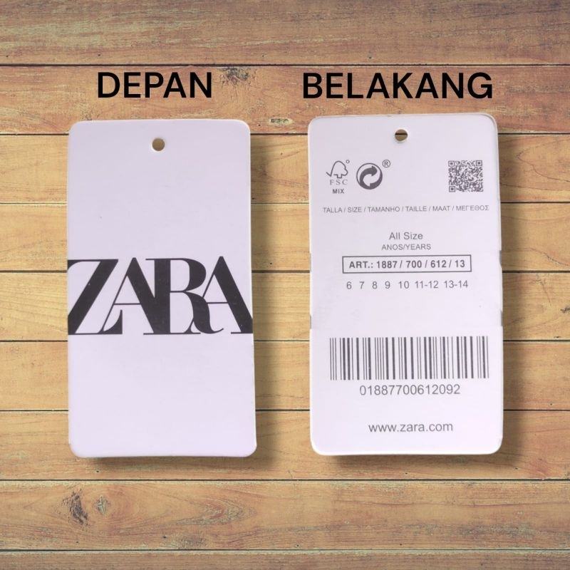 

HANG TAG ZARA | LABEL ZARA