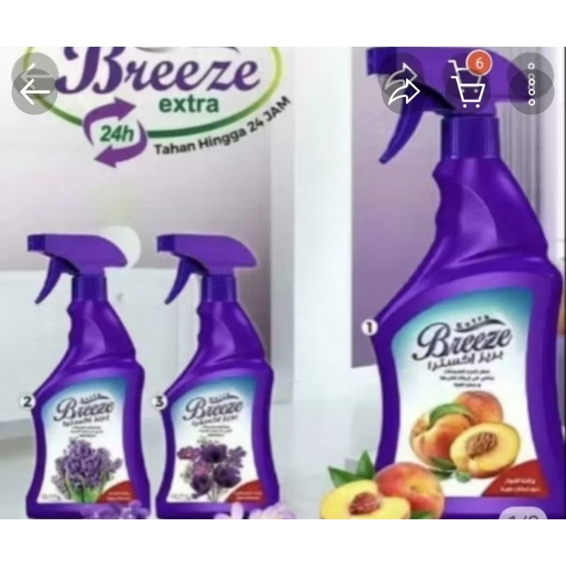 Breeze pengharum ruangan 480ml (peach)