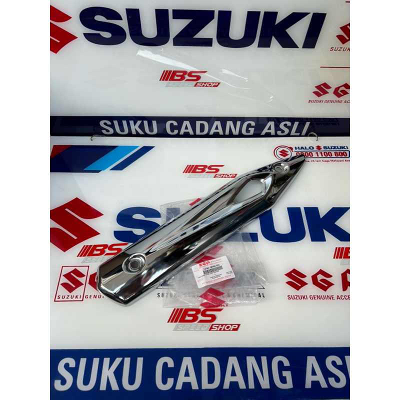 Cover Tameng Chrome Pelindung Panas Knalpot Suzuki Shogun 125 fl rr robot original sgp