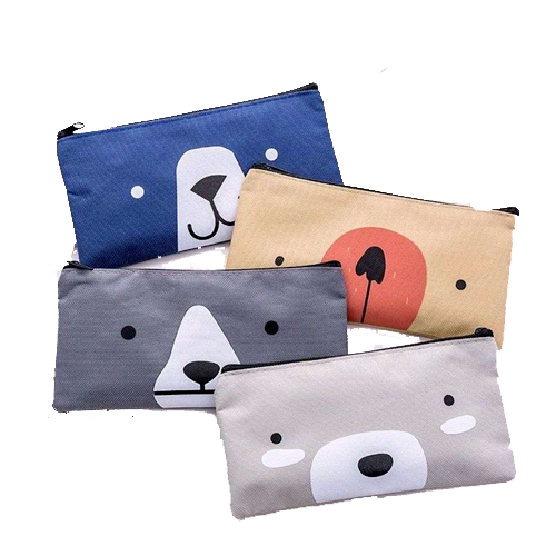 

Tempat Pensil Pulpen Kain Kanvas Karakter Hewan Lucu Kotak Pensil Serbaguna Motif Animal Dompet pouch make up kosmetik wanita t