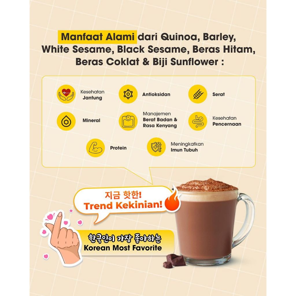 

GFD Spencer's Misugaru Latte Korean Multrain Drink Orinal - Minuman Sehat Multrain