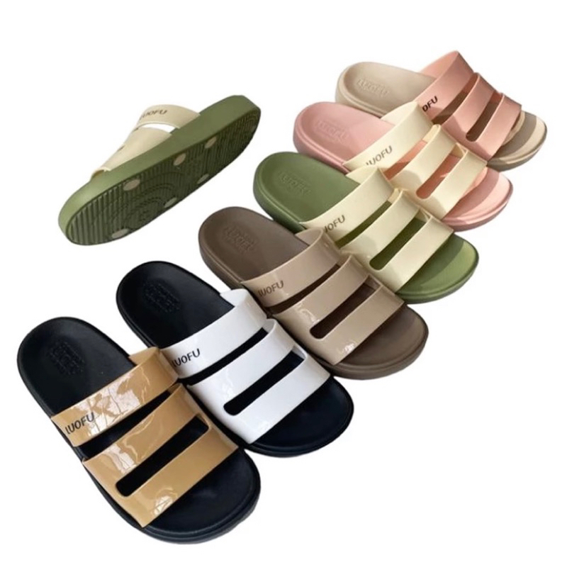 LUOFU ORIGINAL Sandal slop wanita import Sandal luofu wanita murah size 36-40