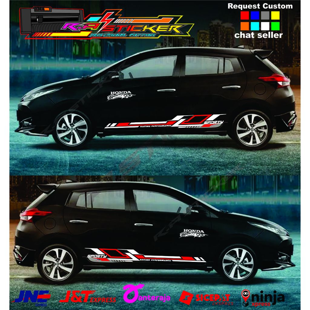 stiker mobil honda brio jazz all stiker cutting list pintu body samping minimalis