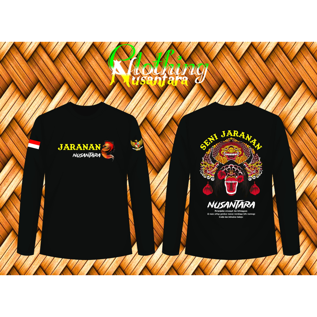 KAOS SENI JARANAN NUSANTARA #KaosSablonLenganPanjangPremium
