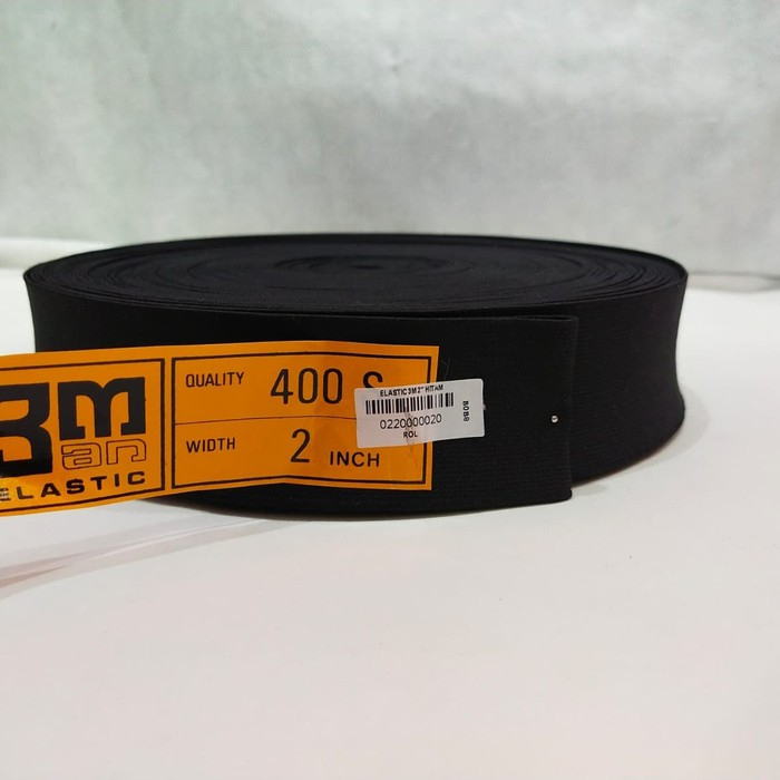 

KARET ELASTIK 3M PER ROLL / KARET PINGGANG / KARET ELASTIS 2" 5cm/ KARET CELANAN