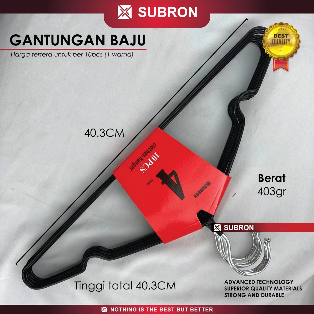 RB Hanger Gantungan Baju Stainless Tebal 3mm - Subron