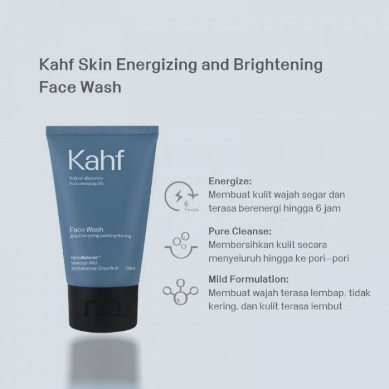 Kahf Face wash 100ml face scrub - sabun wajah pria