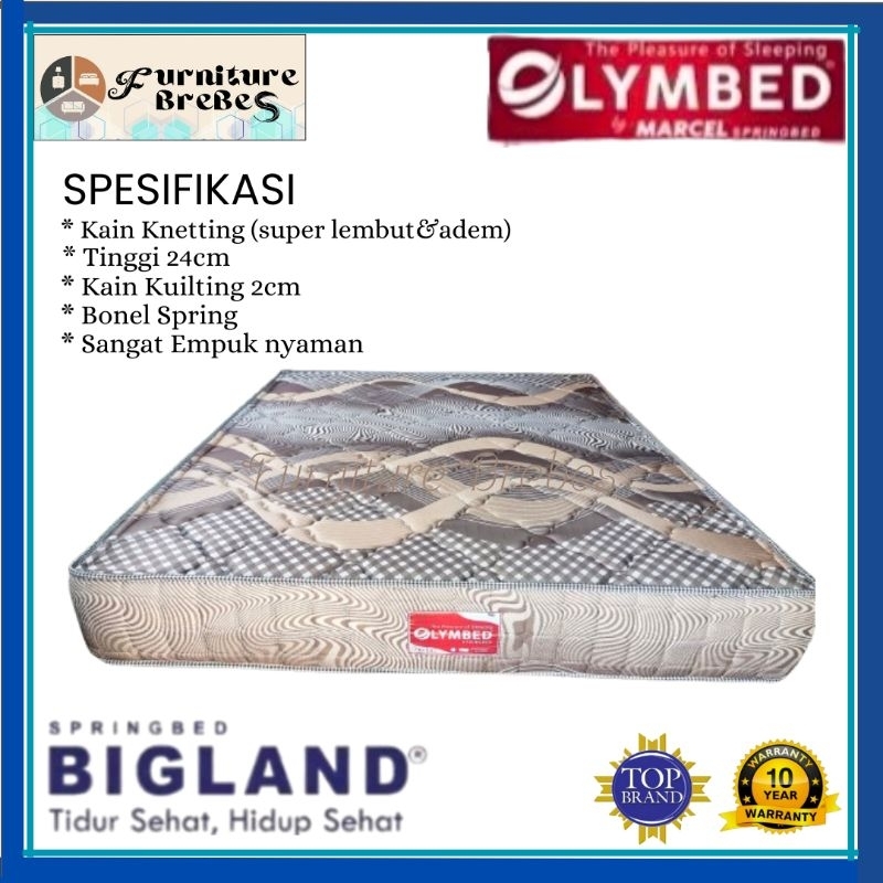 Spring bed Bigland Olymbed No2 160x200 T.24 garansi 10 tahun kasur terlaris murah tegal cirebon breb