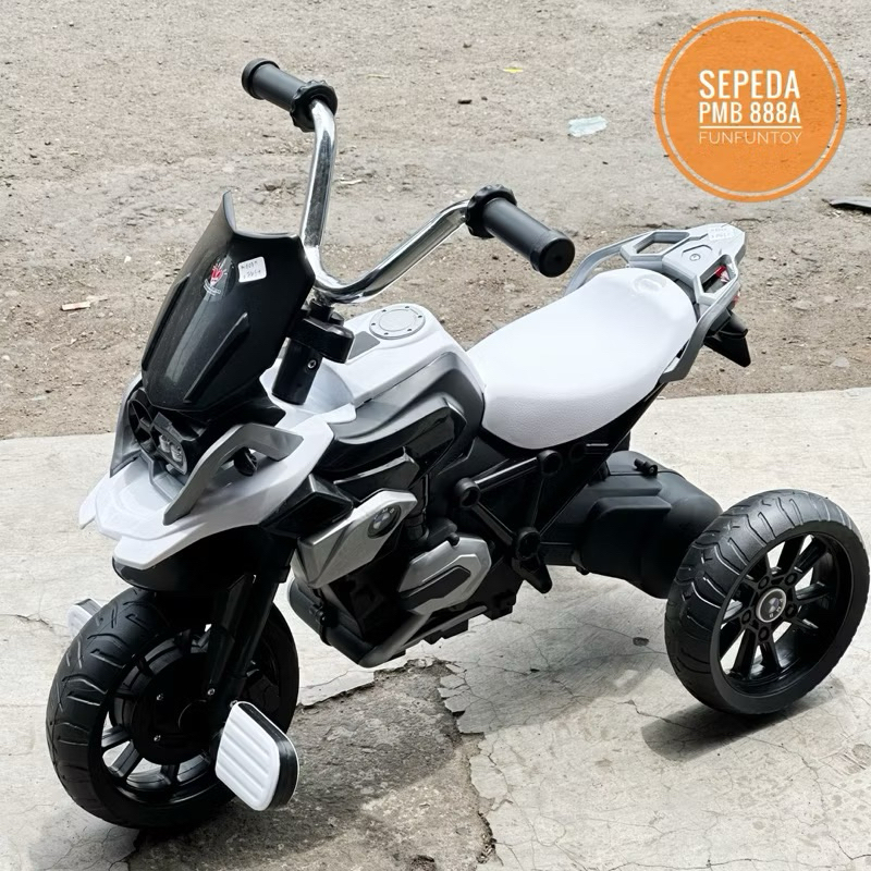 Motor Aki BMW PMB m888 Ban Karet | Mainan Anak Motor Aki BMW TYPE R | Mainan Motor Aki Anak Ada Roda