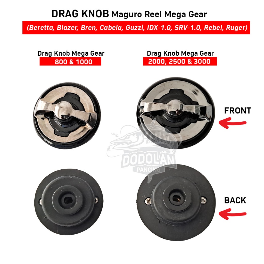 Sparepart Drag Knob Reel Maguro Idx-1.0 Ukuran 800 1000 2000 2500 3000 | Drag Knob Reel Mega Gear Do