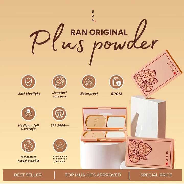RAN ORIGINAL PLUS POWDER BY POM VINIJ PROFESIONAL COMPACT POWDER RAN