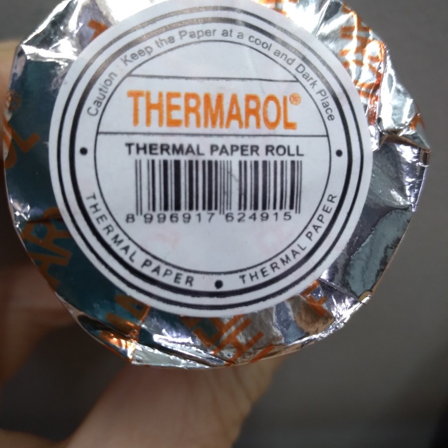 

thermal paper thermarol 57x40mm core 1/2" kertas thermal