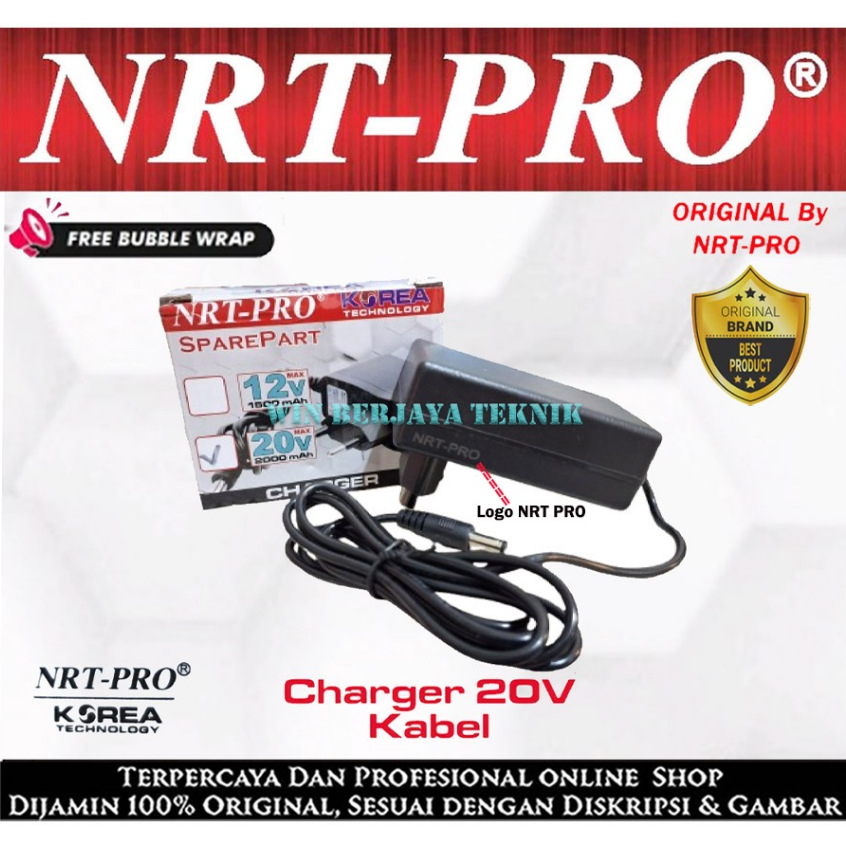 NRT-PRO Adaptor Charger 20V Mesin Bor Cordless Drill Cas Adapter Baterai 20 V 743DC 743 DC DC 743