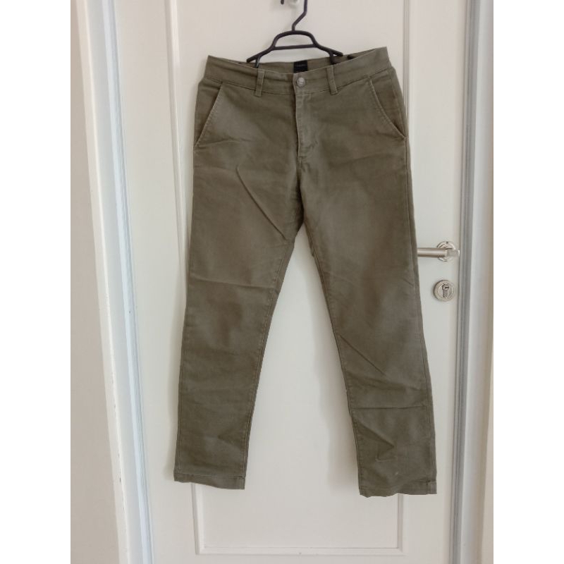 [size 31] Preloved celana panjang jeans pria tirajeans tira jeans army green hijau