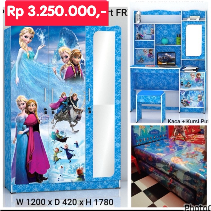 Set kamar anak frozen komplit stok terbatas