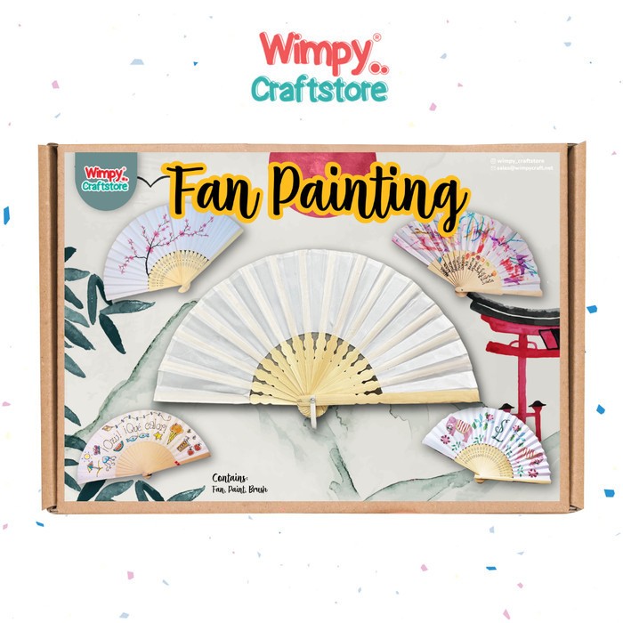 

Wimpy DIY KIT Craft KIT Fan Painting Paket Kerajinan Melukis Kipas Kanvas Kerajinan Tangan