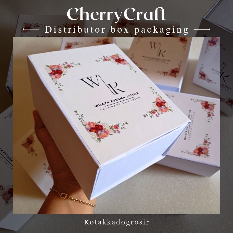 

Box bentuk laci ukuran 15x10x5 cm full cover dan cetak logo