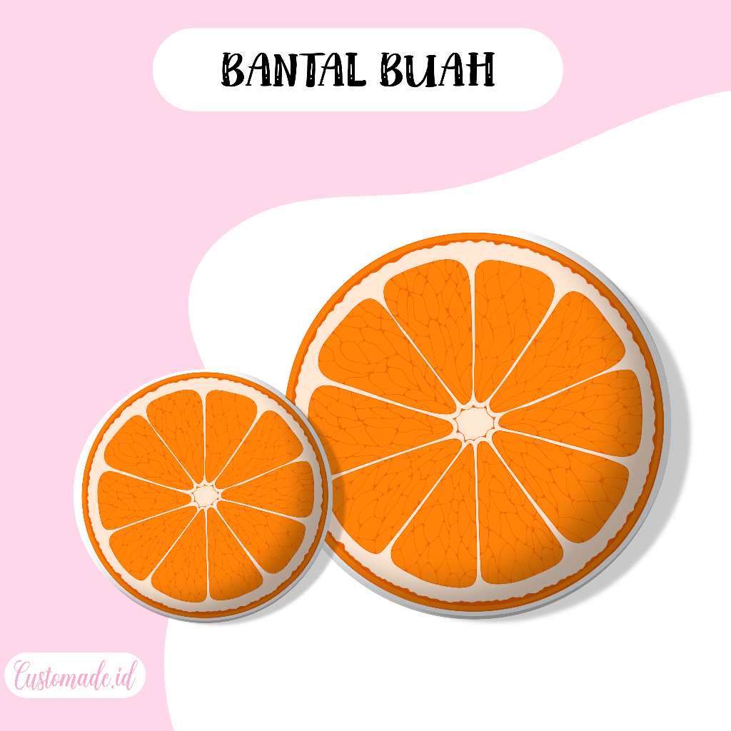 Bantal Buah Bulat SIze M - Bantal Karakter - Bantal Buah - Kado Ultah