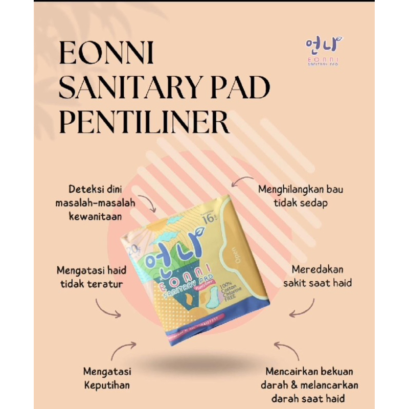 EONNI PANTYLINER HERBAL PEMBALUT WANITA KESEHATAN
