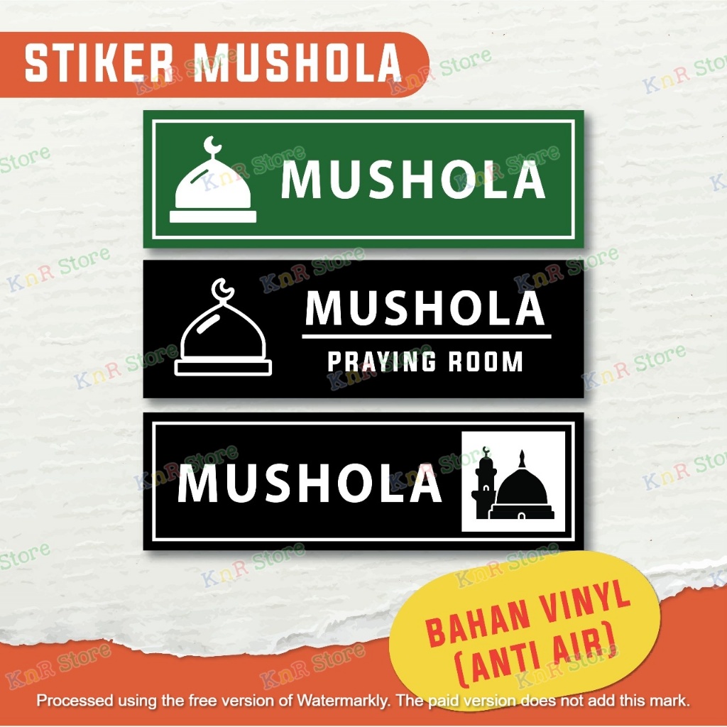 

STICKER SIGN LABEL MUSHOLA WATERPROOF