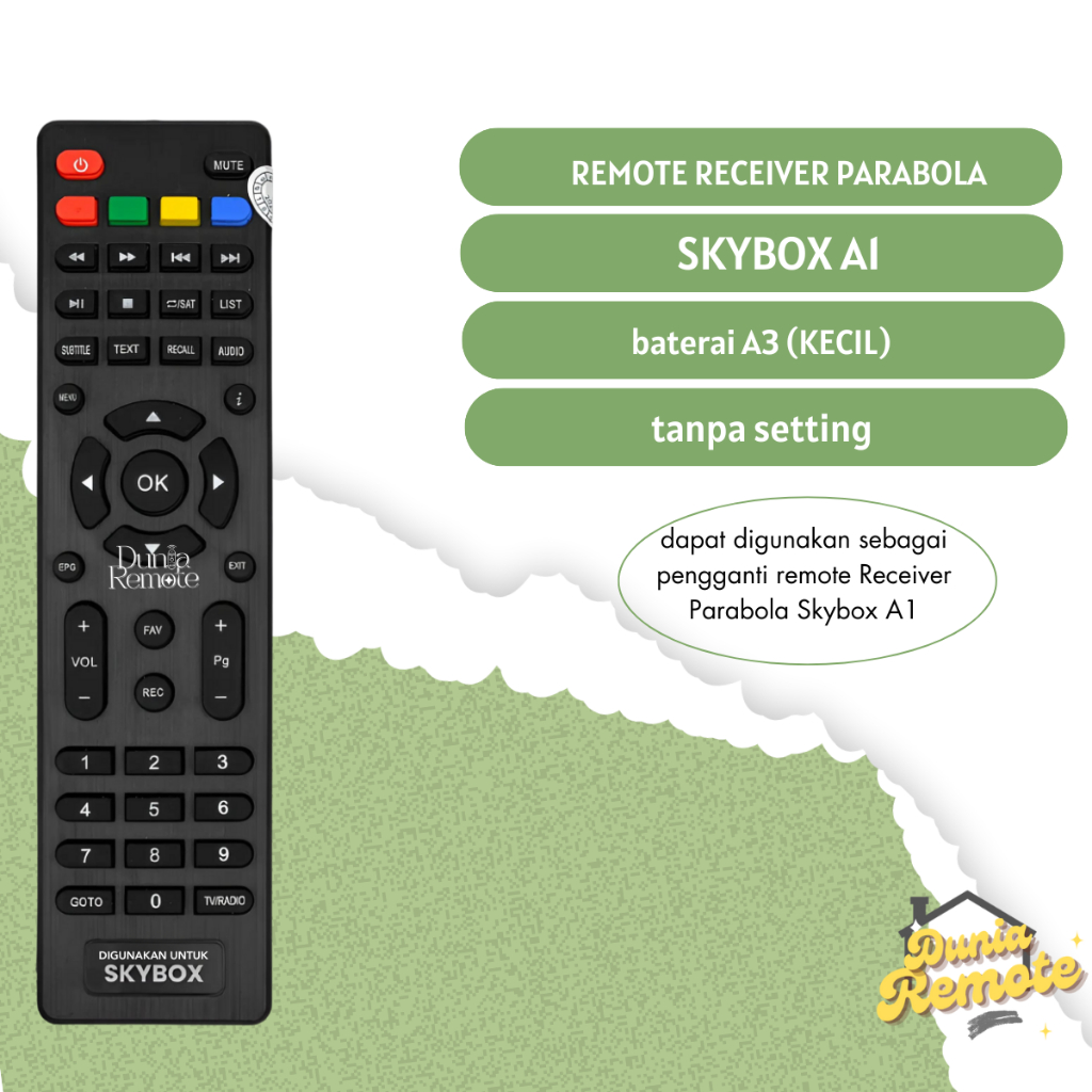 Remot Remote Receiver Parabola Digital Skybox A1 SKYBOX-A1 NEW / PLUS