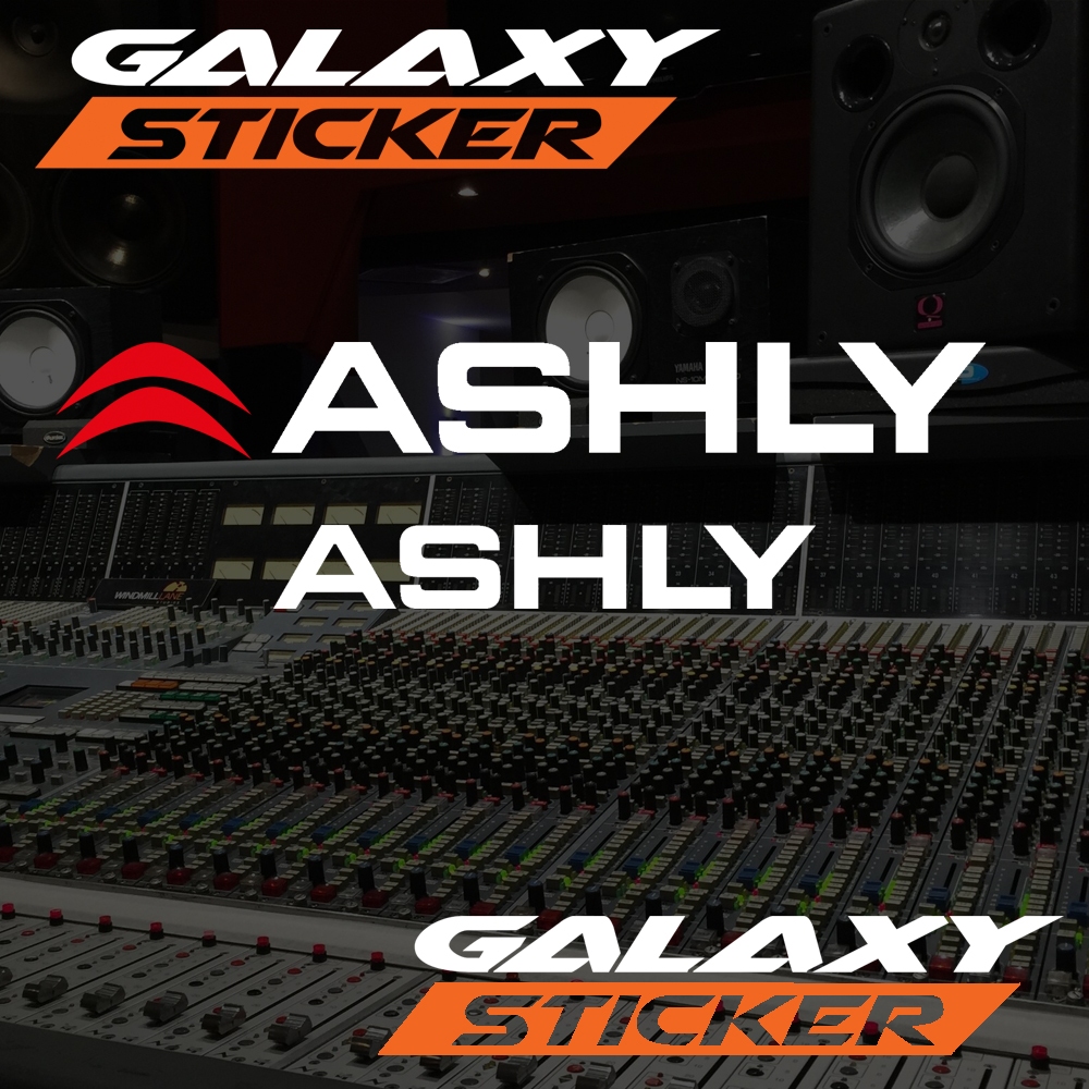

cutting sticker hardcase box sound system ashly.stiker audio logo ashly