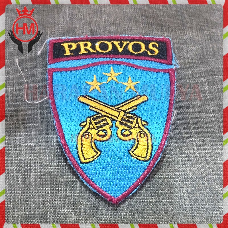 Bordir Provos Bordir Patch Logo Provos Model Perisai Bet Provos Biru - HM