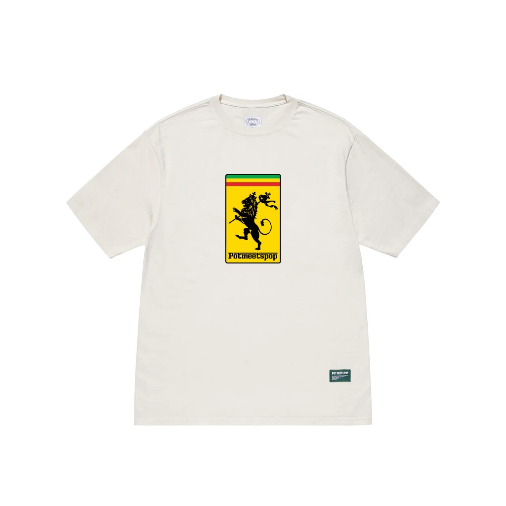 Pot Meets Pop Kaos Lengan Pendek - Rastafari White FW`24 - T Shirt