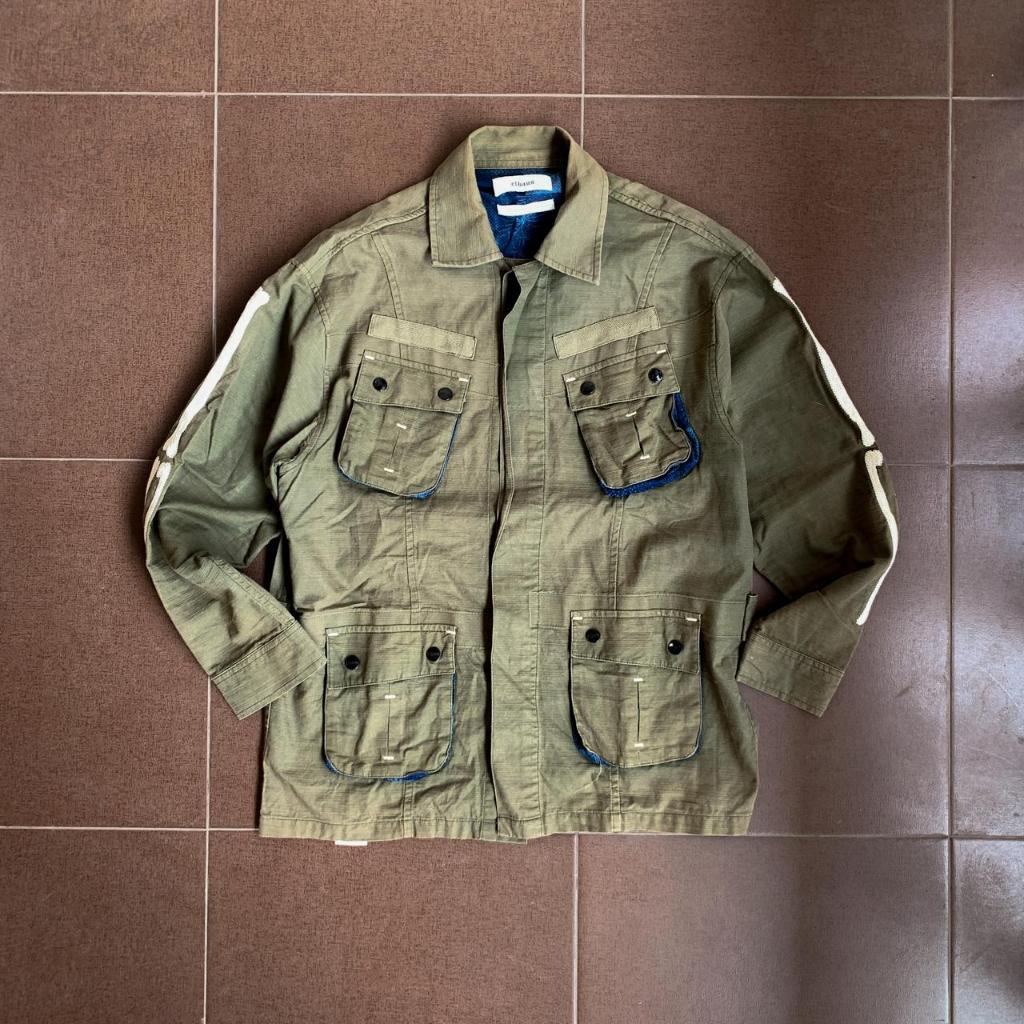 jaket elhaus jungle skull olive size L
