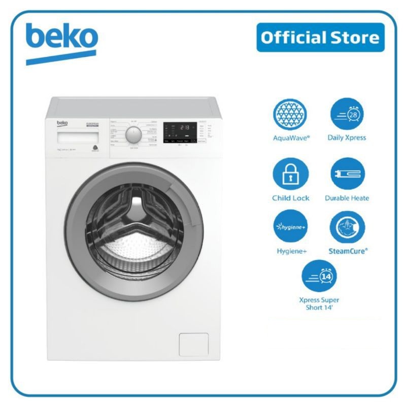 BEKO WCV7612XSO MESIN CUCI FRONT LOADING 7 KG