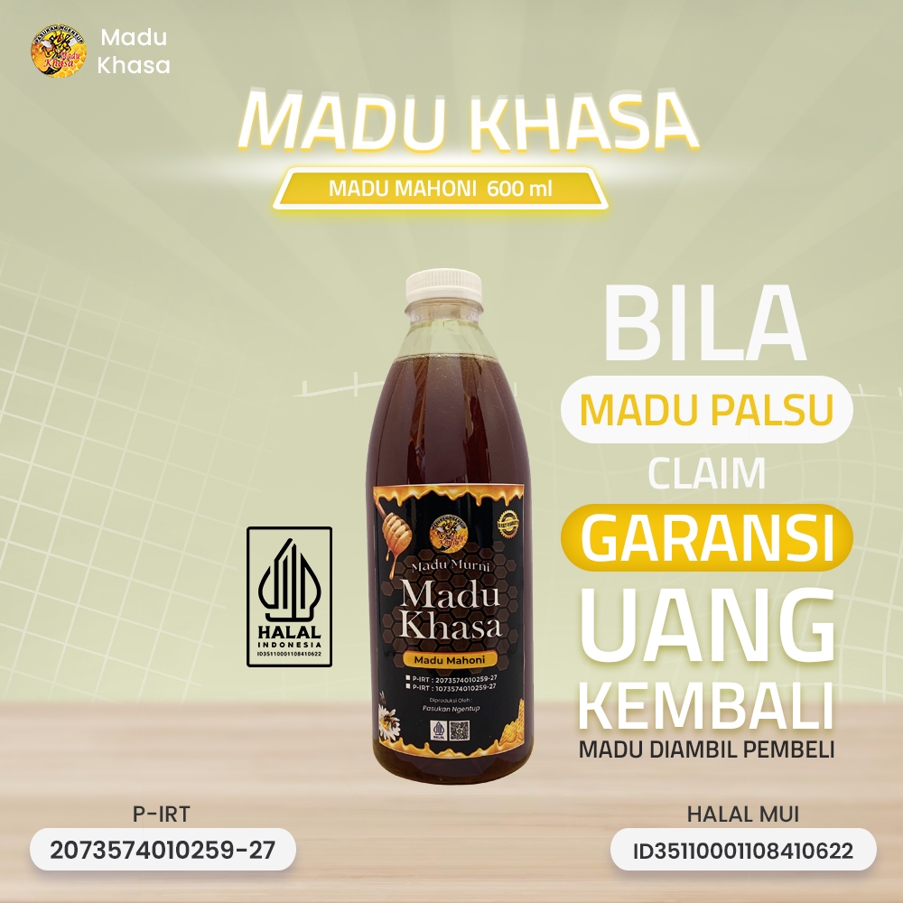 

Madu Mahoni Premium Madu Khasa 600 ML | Kaya Antioksidan