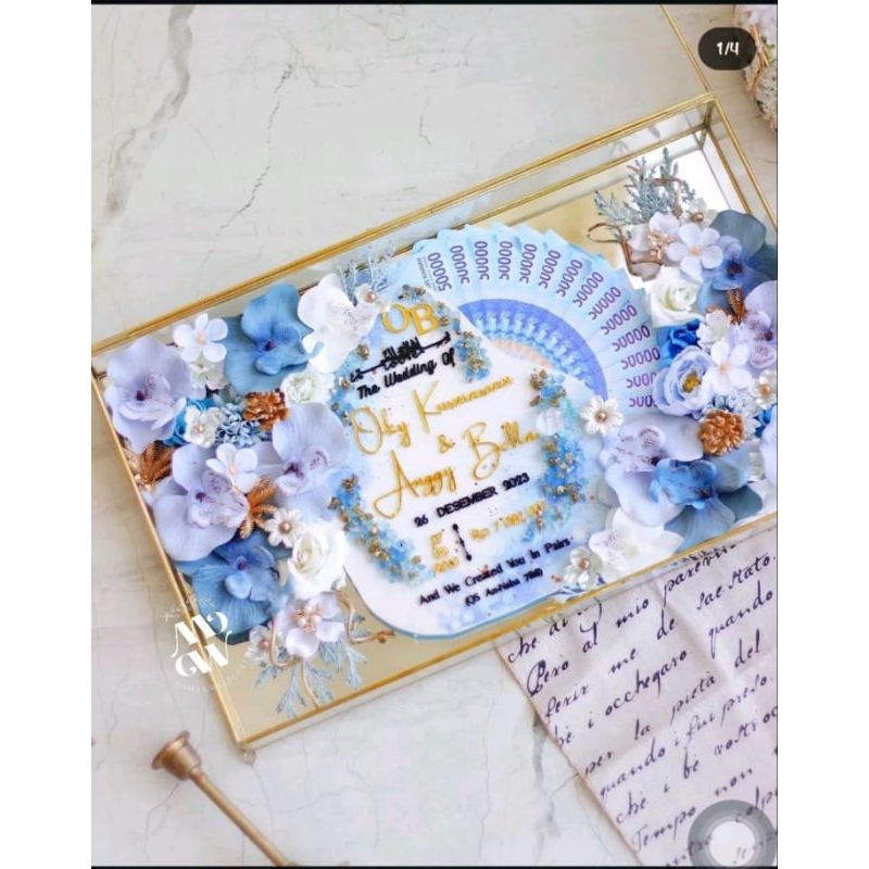 Mahar box terarium kaca mix resin