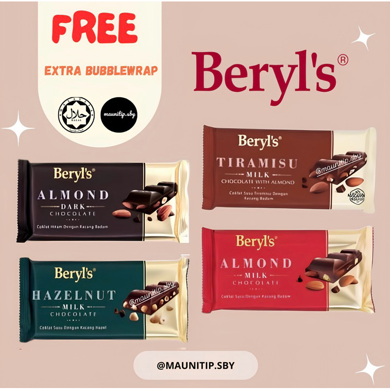 

[READY 17 JUNI ] Beryl’s Chocolate Bar / Chocolate Bar Malaysia (90 g & 160 g)